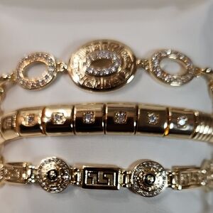 Set Of 3 14k Gold Filled Bracelets